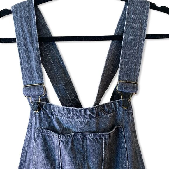 Sandrine Rose Free People denim overalls distressed painters ziggy black - Picture 9 of 16